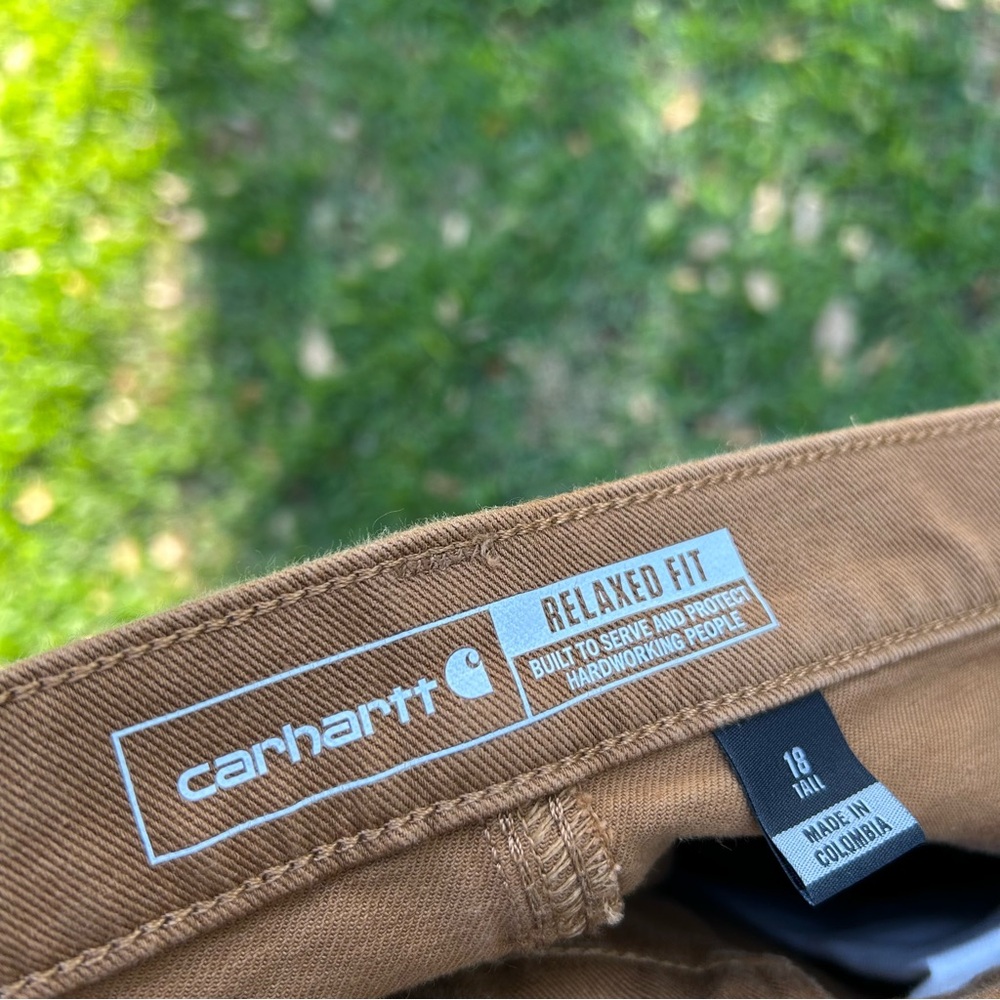 Carhartt Double Front Relaxed Fit Rugged Flex Pants Women’s Size 18 Tall B6 - Picture 8 of 8